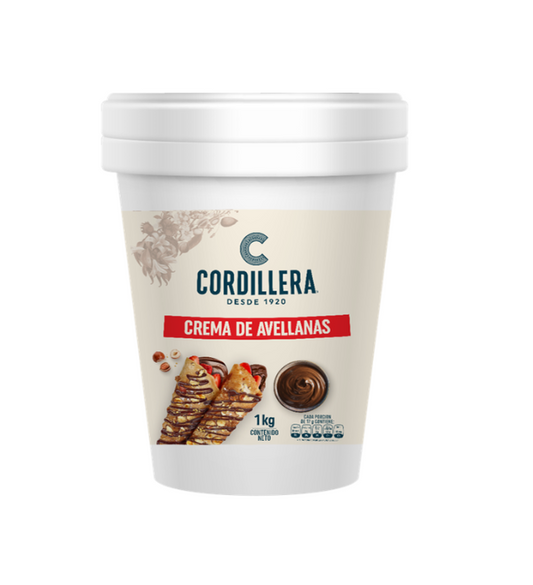 CREMA AVELLANAS 1 KG CORDILLERA HOMOLOGO NUTELA