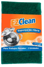ESPONJA DE FIBRA EZ CLEAN PAQ 3 UNIDADES